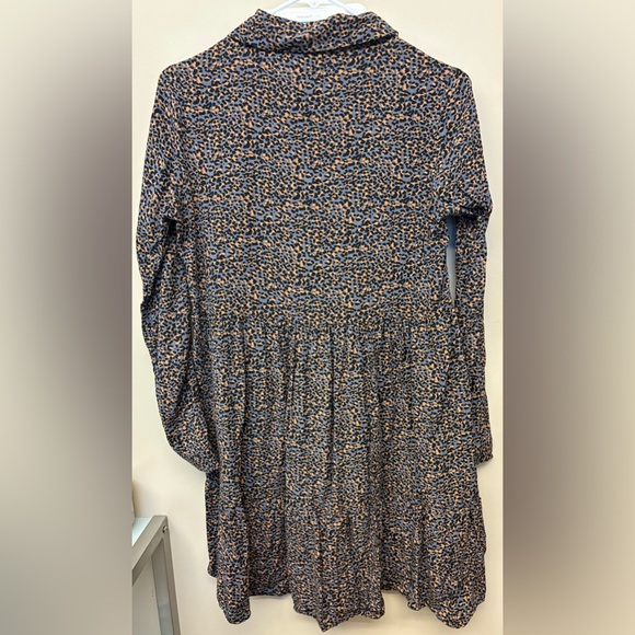 Ripe Maternity Dress button down animal print collared long sleeve comfy size XS - Picture 5 of 8